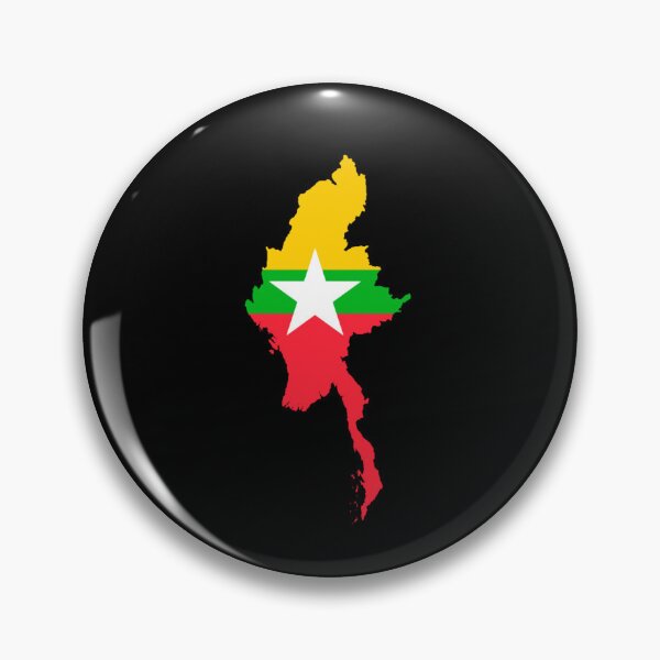 Item preview, Flag Map of Myanmar designed and sold by DreamBrushy.