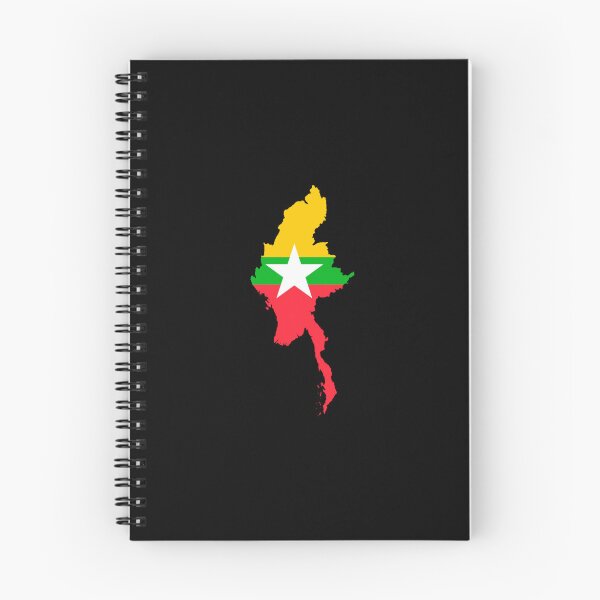 Item preview, Flag Map of Myanmar designed and sold by DreamBrushy.