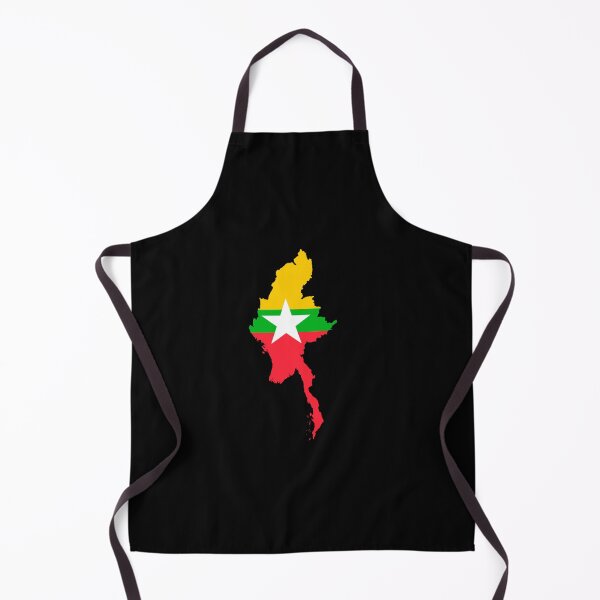 Item preview, Flag Map of Myanmar designed and sold by DreamBrushy.