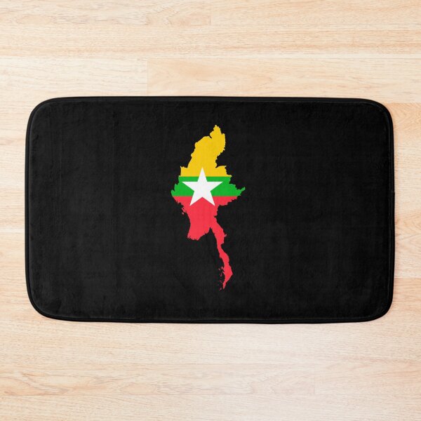 Item preview, Flag Map of Myanmar designed and sold by DreamBrushy.