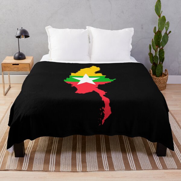 Item preview, Flag Map of Myanmar designed and sold by DreamBrushy.