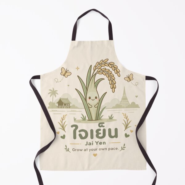 Item preview, Jai Yen | Grow at Your Own Pace – Cute Thai Rice Field Thai Design | Soft Thailand™ designed and sold by CosmicQuietStudio.