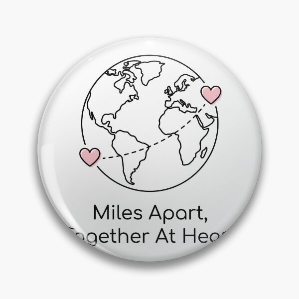 Item preview, Miles Apart Together At Heart Globe Line Art designed and sold by BobbyTee Merch.