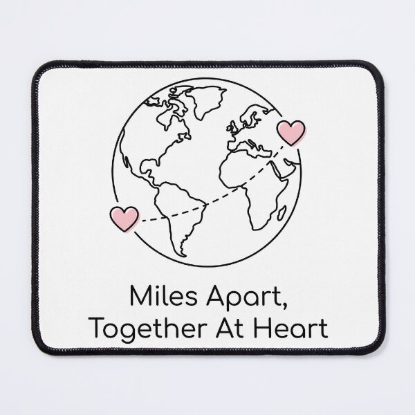 Item preview, Miles Apart Together At Heart Globe Line Art designed and sold by BobbyTee Merch.
