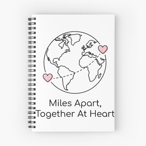 Item preview, Miles Apart Together At Heart Globe Line Art designed and sold by BobbyTee Merch.