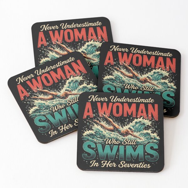 Item preview, Never Underestimate A Woman Who Still Swims In Her Seventies designed and sold by CF_VintageDesign.