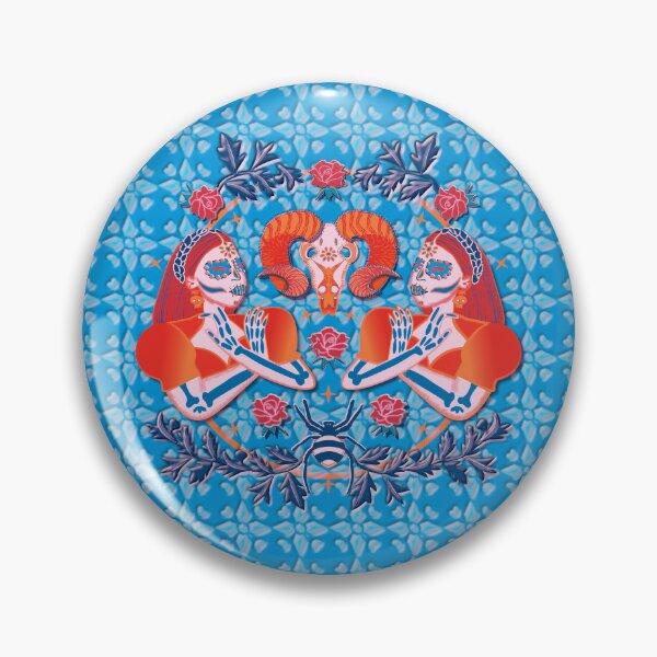Item preview, Fire Katrinas, blue background designed and sold by WONDERPRINTVALLEY.