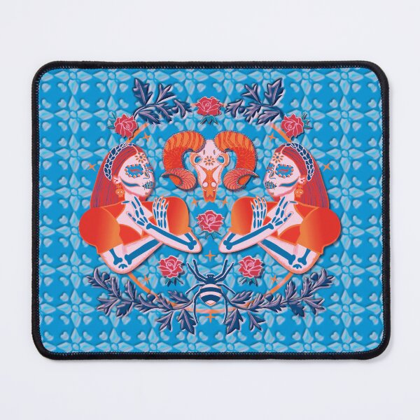 Item preview, Fire Katrinas, blue background designed and sold by WONDERPRINTVALLEY.