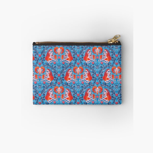 Aperçu de l'œuvre Katrinas en feu, fond bleu créée et vendue par WONDERPRINTVALLEY.