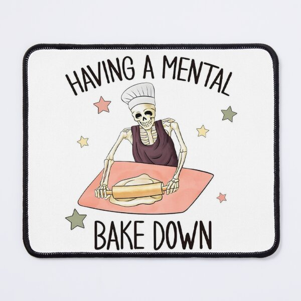 Item preview, Skeleton Baker Line Art Kitchen Humor designed and sold by Adronia.