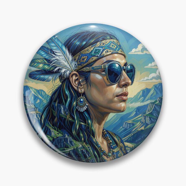 Item preview, Spirit Mountain Portrait – Blue Gold Harmony designed and sold by FotoworldEdel.