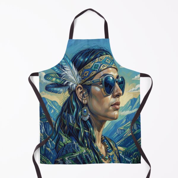 Item preview, Spirit Mountain Portrait – Blue Gold Harmony designed and sold by FotoworldEdel.