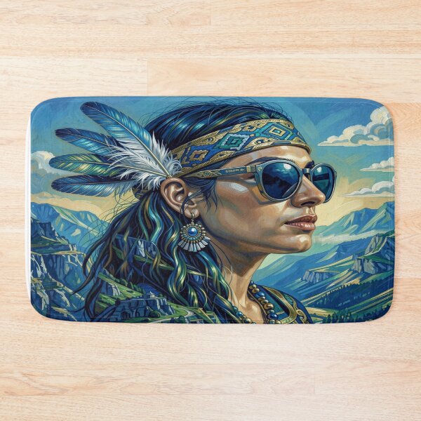 Item preview, Spirit Mountain Portrait – Blue Gold Harmony designed and sold by FotoworldEdel.