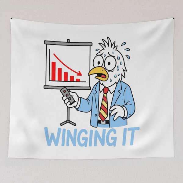 Item preview, Winging It - Worried Bird designed and sold by Regal Rev.