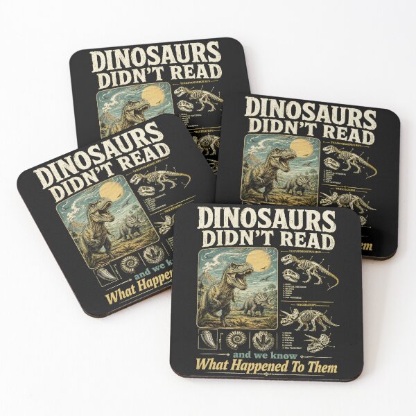Item preview, Dinosaurs Didn't Read Funny Book Lover Reading Quote designed and sold by DesignsByAnett.