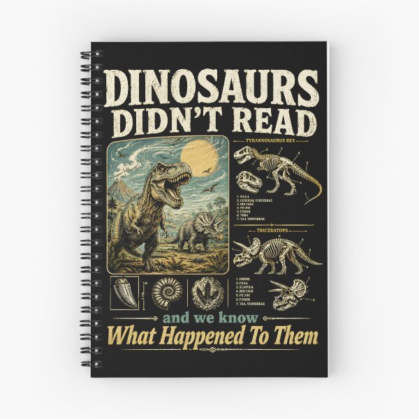 Item preview, Dinosaurs Didn't Read Funny Book Lover Reading Quote designed and sold by DesignsByAnett.