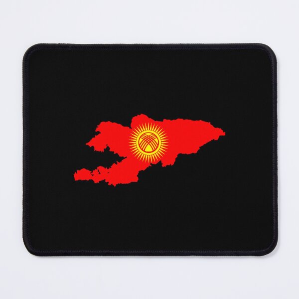 Item preview, Flag Map of Kyrgyzstan designed and sold by DreamBrushy.