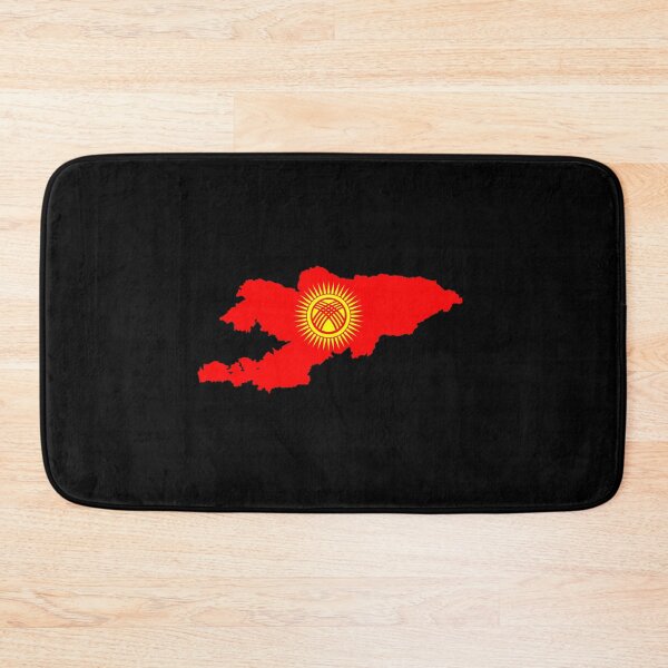 Item preview, Flag Map of Kyrgyzstan designed and sold by DreamBrushy.