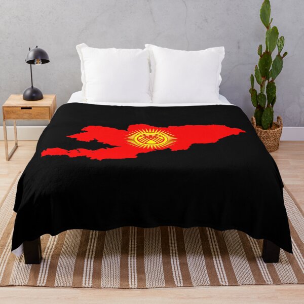 Item preview, Flag Map of Kyrgyzstan designed and sold by DreamBrushy.