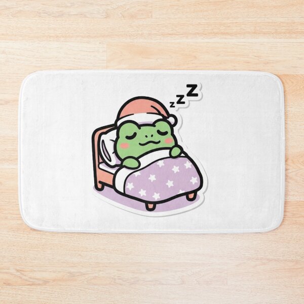 Item preview, Cute Sleeping Frog Sticker | Kawaii Sleepy Frog in Bed | Cozy Good Night Cartoon Animal designed and sold by MMK1SHOP.