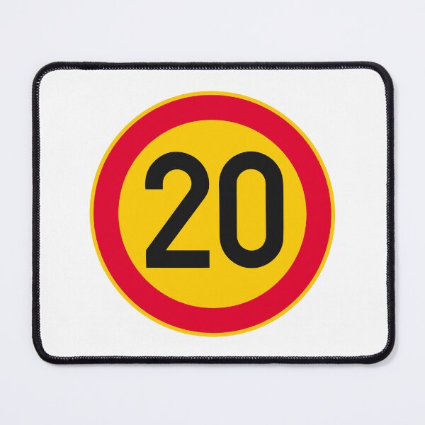 Item preview, Speed Limit 20 Birthday Age 20 Sign designed and sold by VectorForge Studio.