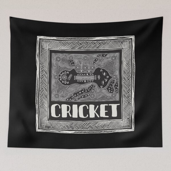 Item preview, Indigenous Cricket Ground – Aboriginal Style Sports Map & Line Art Print designed and sold by FreiherrPK.