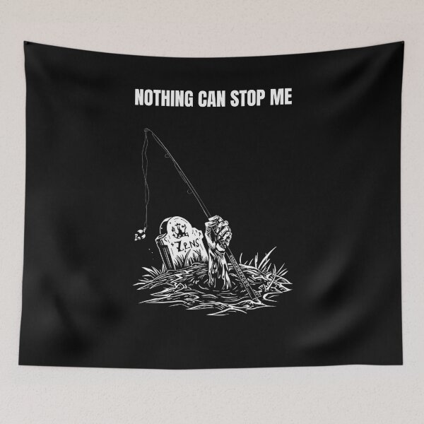 Item preview, Nothing Can Stop Me Zombie Fishing - Funny Halloween Angler designed and sold by GeekAnglerStore.