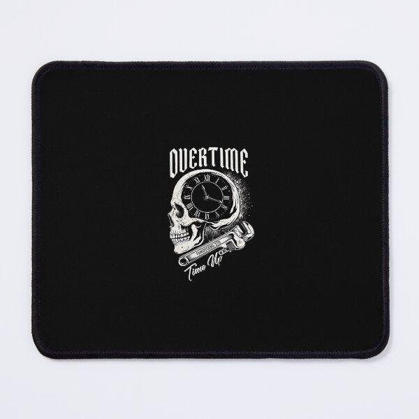 Item preview, Overtime Time Up - Vintage Skull Clock & Wrench Graphic designed and sold by Velouria Universe.