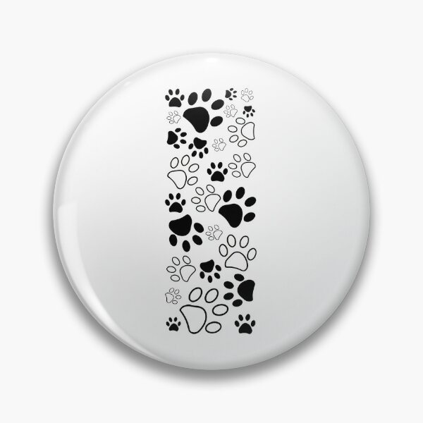 Item preview, Dog Paw Print Pattern Black White Pet Lover Design designed and sold by GiaoCalonas.