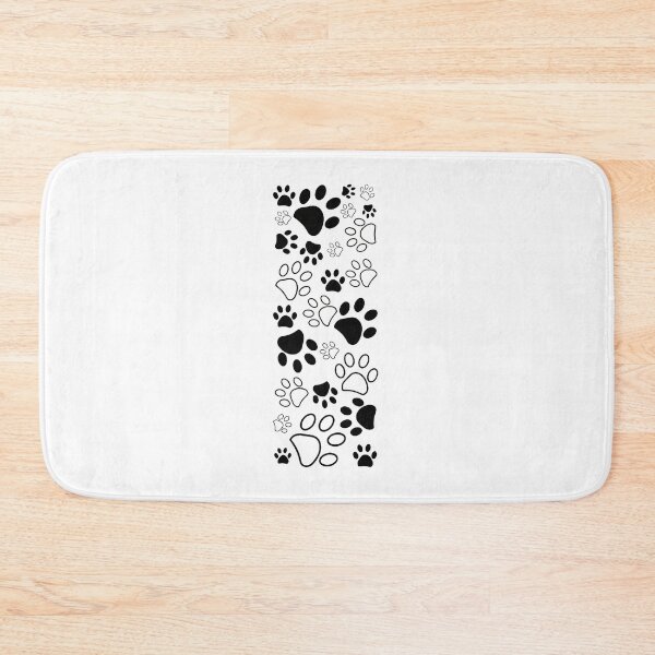 Item preview, Dog Paw Print Pattern Black White Pet Lover Design designed and sold by GiaoCalonas.