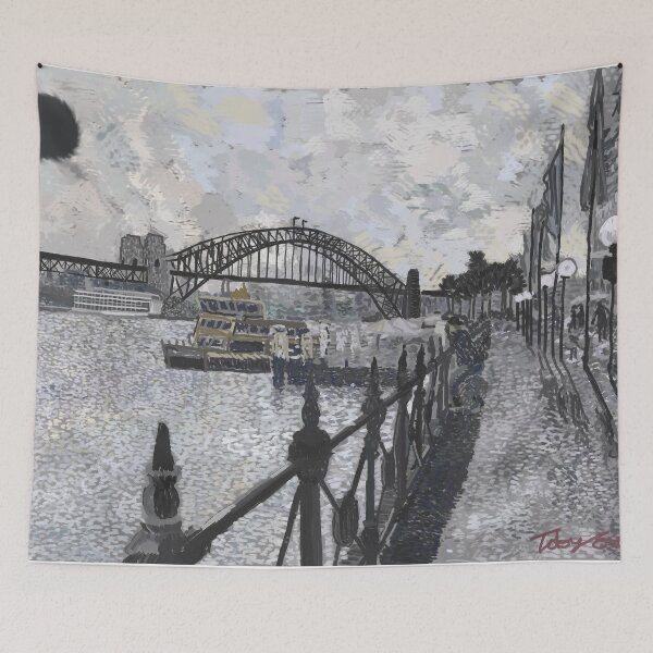 Item preview, Circular Quay on a rainy day  designed and sold by Toby Evans.