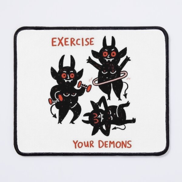 Item preview, Exercise Demons Minimal Fitness Humor designed and sold by Adronia.