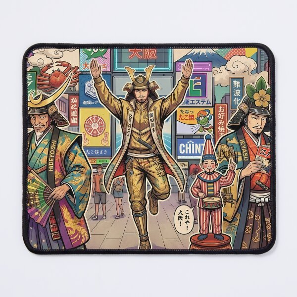 Item preview, Samurai in Osaka – Colorful Japanese History Pop Art designed and sold by OddGarage.