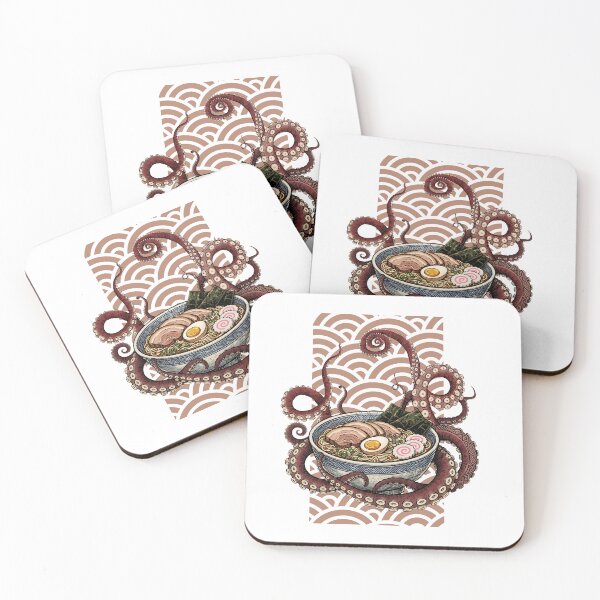 Item preview, Ramen Oni - Akkorokamui Ramen Bowl Japanese Octopus Horror Irezumi Art designed and sold by Neurospicy Trolls.