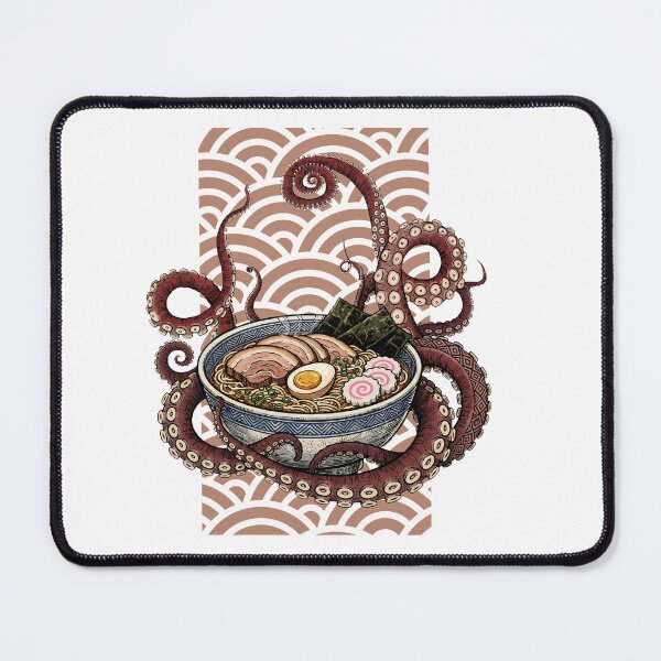 Item preview, Ramen Oni - Akkorokamui Ramen Bowl Japanese Octopus Horror Irezumi Art designed and sold by Neurospicy Trolls.