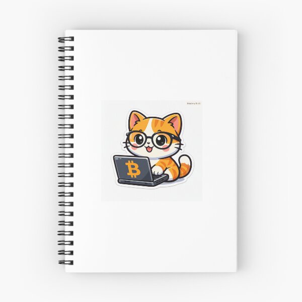 Item preview, Cute Bitcoin Crypto Cat Trader - Programmer Laptop Sticker designed and sold by synthesisnft.