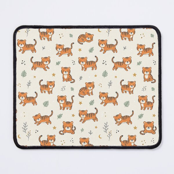 Item preview, Kawaii Little Tiger Seamless Pattern Design designed and sold by ashenlocs.
