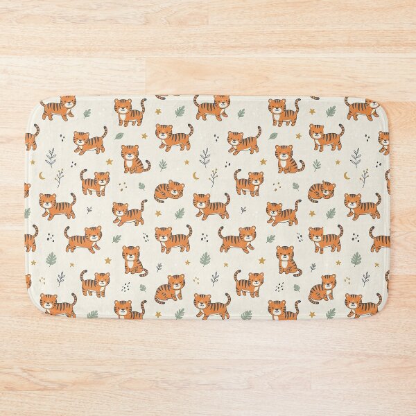 Item preview, Kawaii Little Tiger Seamless Pattern Design designed and sold by ashenlocs.
