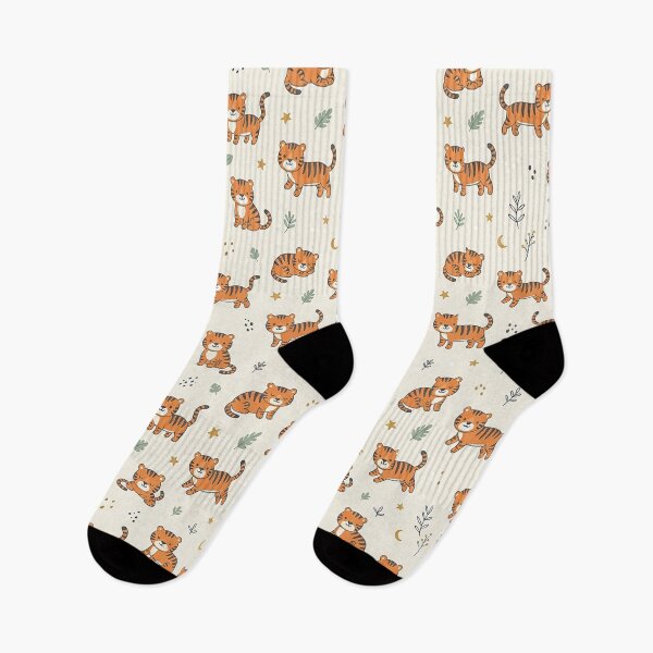 Item preview, Kawaii Little Tiger Seamless Pattern Design designed and sold by ashenlocs.