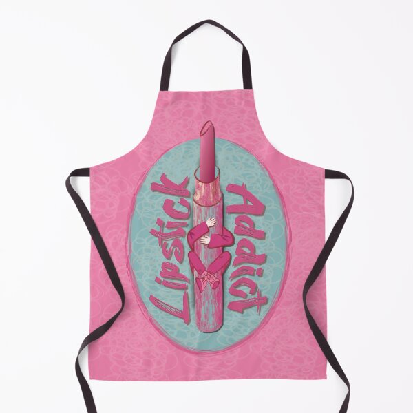 Item preview, Lipstick addict watercolor and marker, turquoise and pink color pattern designed and sold by WONDERPRINTVALLEY.