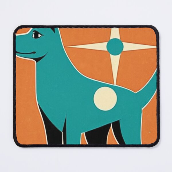 Item preview, Art - Stylized Turquoise Canine, Vintage Art Deco Inspiration designed and sold by World-Pets.
