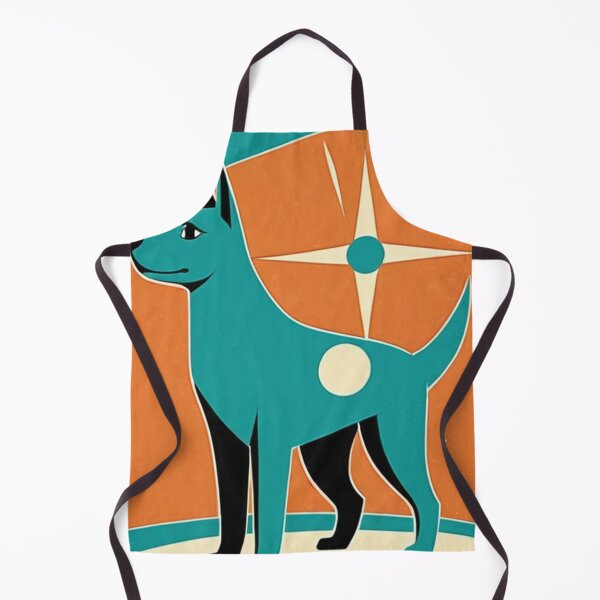 Item preview, Art - Stylized Turquoise Canine, Vintage Art Deco Inspiration designed and sold by World-Pets.