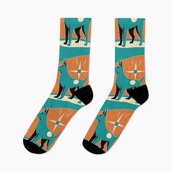 Item preview, Art - Stylized Turquoise Canine, Vintage Art Deco Inspiration designed and sold by World-Pets.