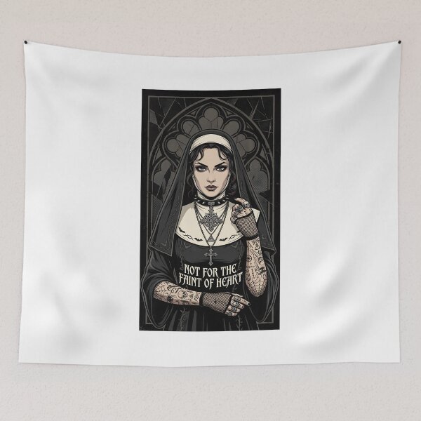 Item preview, Tattooed Goth nun designed and sold by OH-MY-GOTH.