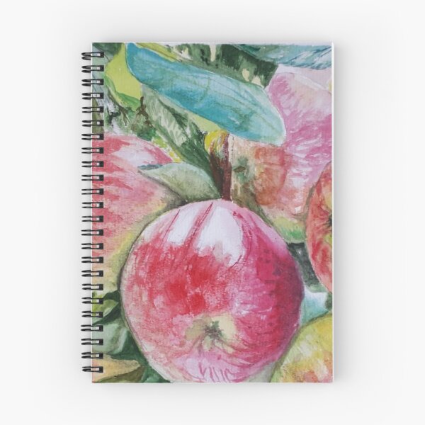 Item preview, Fresh Red Apples on Branch Watercolor Painting - Orchard Art designed and sold by ilkayArtStudio.