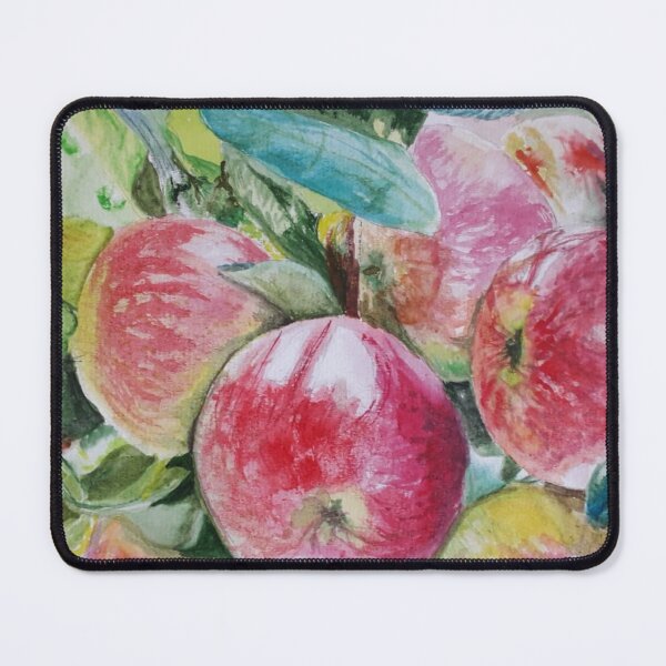Item preview, Fresh Red Apples on Branch Watercolor Painting - Orchard Art designed and sold by ilkayArtStudio.