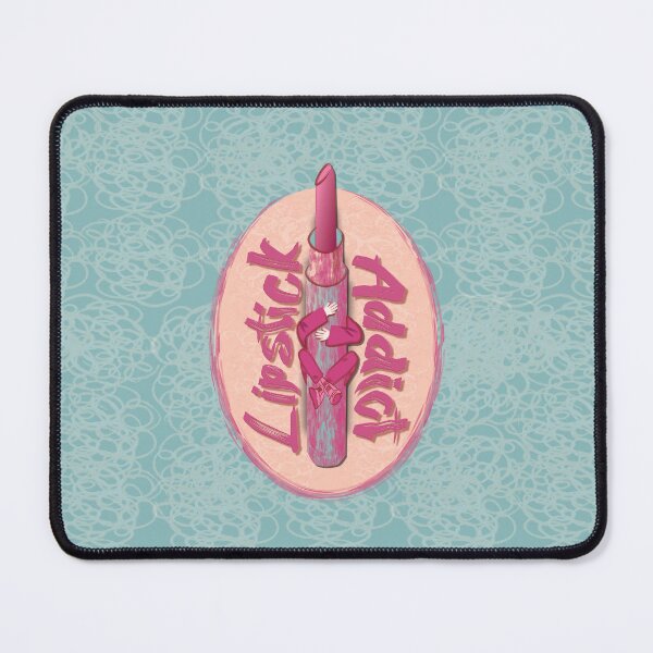 Item preview, Lipstick addict watercolor and marker, turquoise and peach color pattern designed and sold by WONDERPRINTVALLEY.