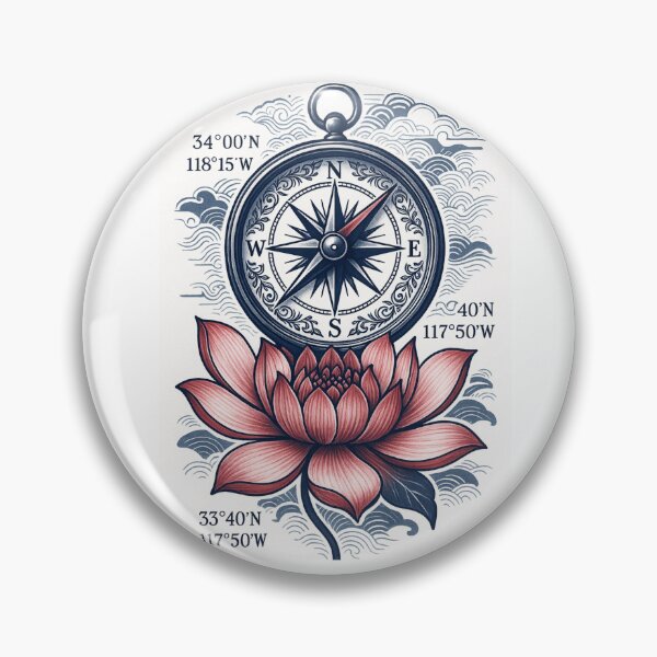 Item preview, Compass Lotus – Nautical Journey designed and sold by EchoWave11.