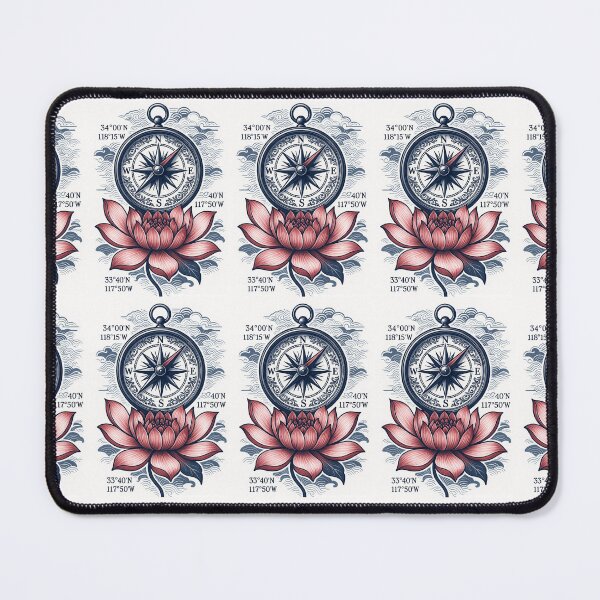 Item preview, Compass Lotus – Nautical Journey designed and sold by EchoWave11.