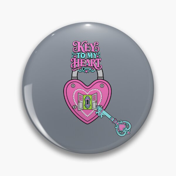 Item preview, Key to My Heart Pink & Blue Lock and Key Graphic T-Shirt designed and sold by Aimetoi.